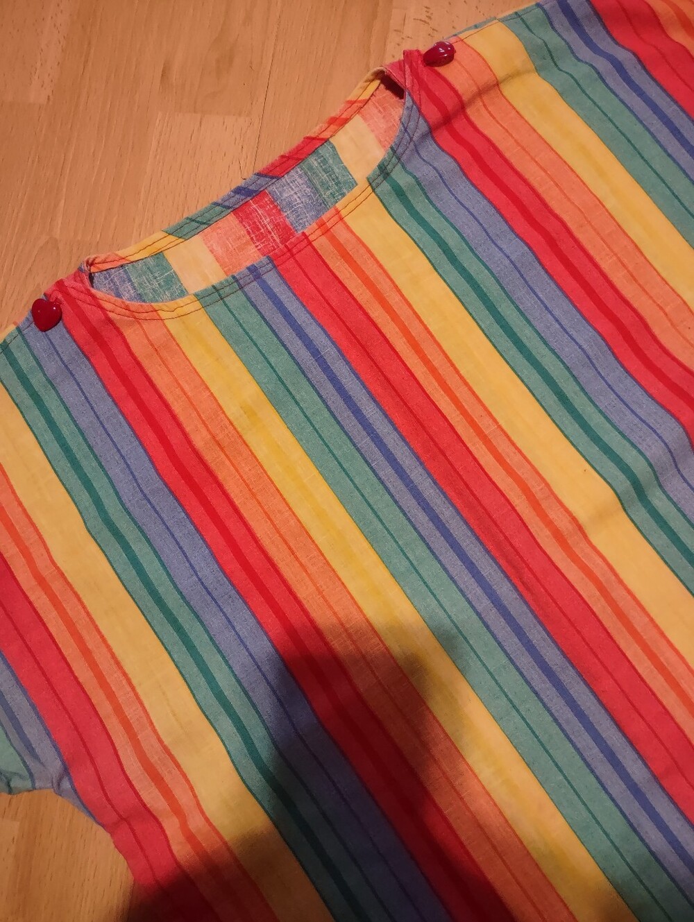 Rainbow Stripe Short Sleeve Top - Unbranded - Picture 2 of 5